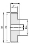 POULIE ALU 27BAT5 (COURROIE LARG 16) 