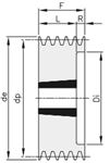 POULIE MA 4 SPA DP 100 (1615)