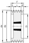 POULIE MA 6 SPA DP 100 (1610)