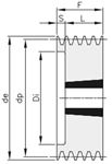 POULIE MA 3 SPB DP 100 (1610)