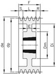 POULIE MA 10 SPB DP 280 (3535)