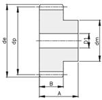 ENGRENAGE MODULE 1 NYLON PA6+FV