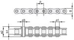 CHAINE BEA INOX PAS 12.7 MM SIMPLE A AXES CREUX