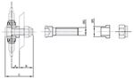 AXE M16+ECROU POUR TENDEUR AU PAS DE 25.4 MM