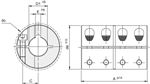 ACC RIGIDE MI-FENDU Ø 6 INOX